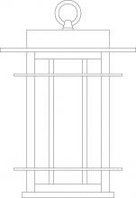 Arroyo Craftsman OPH-11RM-VP - 11" oak park pendant