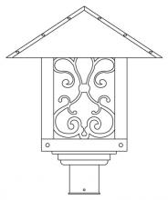Arroyo Craftsman TRP-16ASCS-BZ - 16" timber ridge post mount with ashbury  filigree