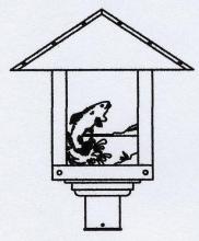 Arroyo Craftsman TRP-16TRCS-RB - 16" timber ridge post mount with trout filigree
