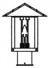 Arroyo Craftsman TRP-9ARAM-RB - 9" timber ridge post mount with arrow filigree