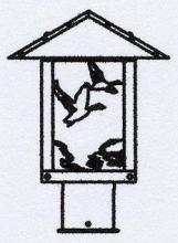 Arroyo Craftsman TRP-9GSCS-S - 9" timber ridge post mount with goose filigree
