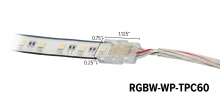 GM Lighting RGBW-WP-TPC60 - RGBW Tape to Power Connector (wet)
