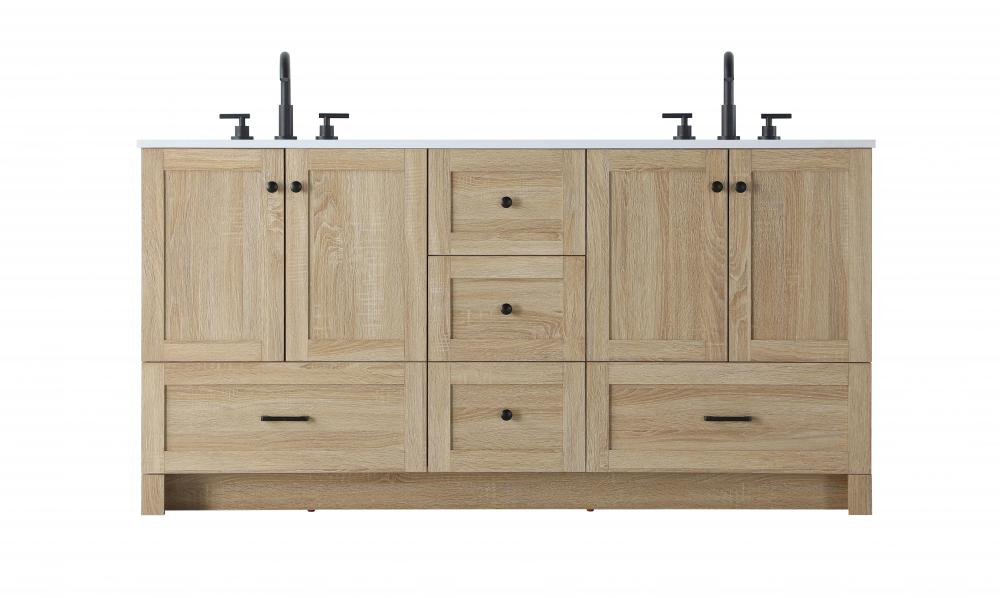 Vanity Cabinet 5Dw 4Dr 66"x19"x34" Mango Wood