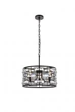 Elegant 1108D16BK - Kennedy 16.5 inch pendant in black