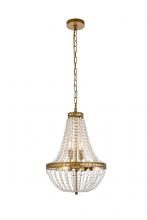 Elegant 1113D14BR - Valeria 14 inch pendant in brass