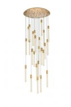 Elegant 2067G42SG - Weston 25 Lights Pendant in Satin Gold