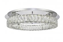 Elegant 3503F26C - Monroe LED light Chrome Flush Mount Clear Royal Cut Crystal
