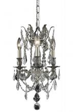 Elegant 9203D13PW/RC - Rosalia 3 light Pewter Pendant Clear Royal Cut Crystal