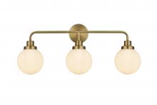 Elegant LD7034W28SG - Hanson Wall Sconce L27.6"H11.7"E7.7" W/GL Satin Gold