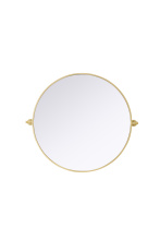 Elegant MR6G30BRA - Metal Frame Round Mirror D30" Brass