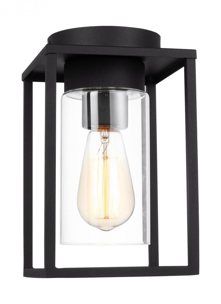 Vado transitional 1-light LED outdoor exterior ceiling ceiling flush mount in black Finish