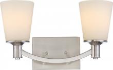 Nuvo 60/5822 - Laguna; 2 Light; Vanity with White Glass; Brushed Nickel Finish