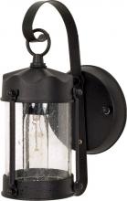 Nuvo 60/635 - 1 Light; 11 in.; Wall Lantern; Piper Lantern with Clear Seed Glass; Textured Black Finish