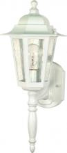 Nuvo 60/985 - Cornerstone; 1 Light; 18 in.; Wall Lantern with Clear Seed Glass; White Finish