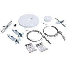 Nuvo 65/1192 - Momentum; Single Unit Suspension Kit With Canopy & Ancor Cover for LED Linear System; White Finish