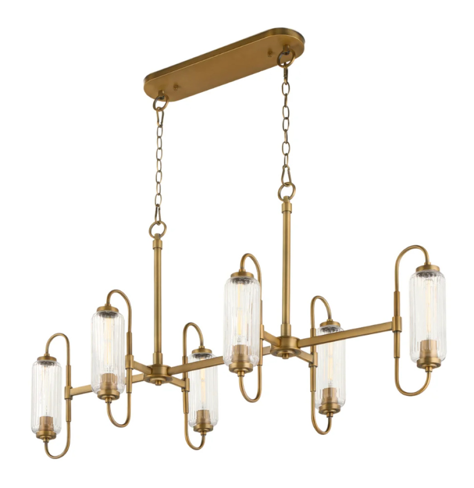 WHITMIRE 6 LIGHT LINEAR - BRUSHED BRASS