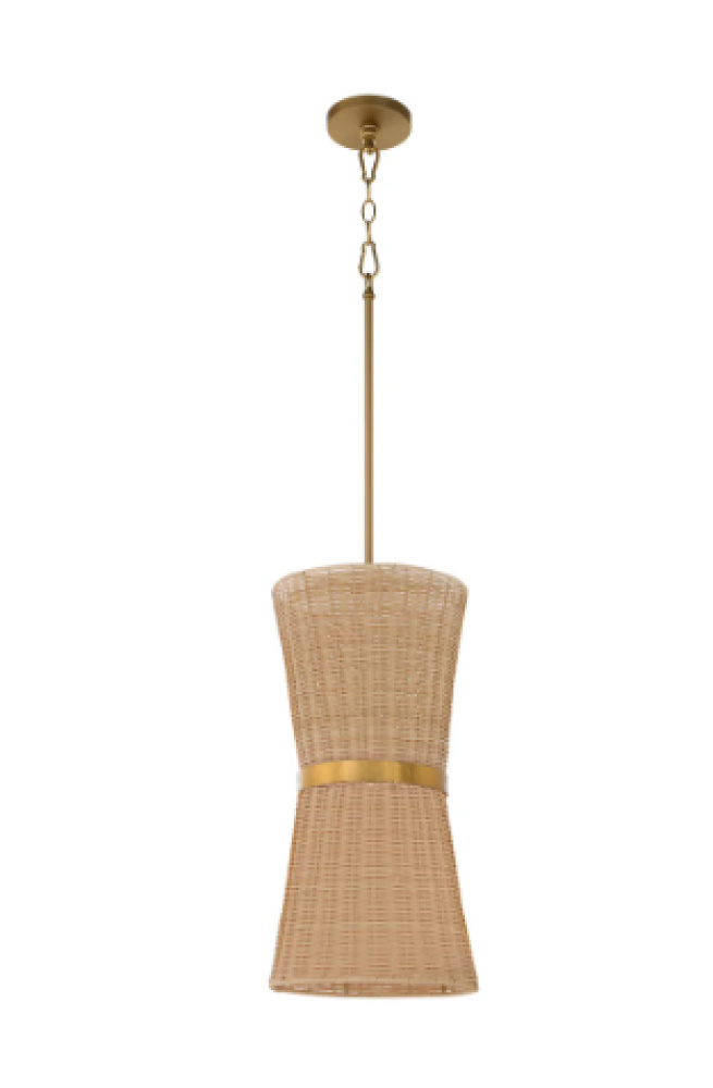 FAIRVIEW 2 LIGHT PENDANT - BRUSHED BRASS