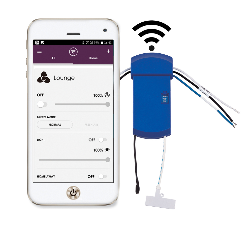 Levon Custom DC Ceiling Fan - fanSync Wi-Fi Receiver