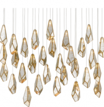 Currey 9000-0707 - Glace Mirror 30-Light Linear Multi-Drop Pendant