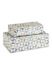 Currey 1200-0453 - Sky Blue Box Set of 2